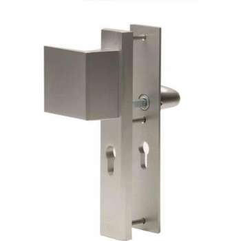 Nemef veiligheidsdeurbeslag 3419 - Greep/Kruk - Afstand 72mm - SKG*** - RS - Aluminium - In zichtverpakking