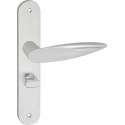 Impresso Sutton Deurklink – Deurbeslag – Ovaal – Deurschild met Schroeven en Toiletsluiting – Aluminium