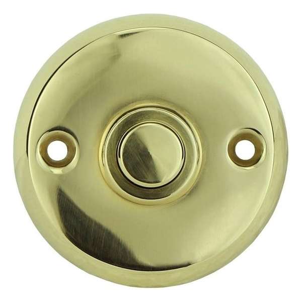 Deurbel Beldrukker opbouw rond gepolijst messing Owen - Ø 50 mm Deurbel Beldrukker opbouw rond gepolijst messing Owen - Ø 50 mm