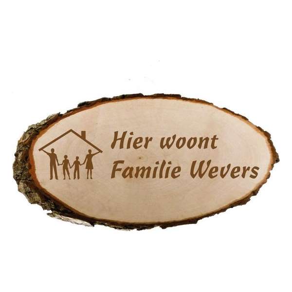 Houten naambord | naambordje voordeur hout| Duurzame naambord hout 30 t/m 33 x 15 cm Houten naambord | naambordje voordeur hout| Duurzame naambord hout 30 t/m 33 x 15 cm