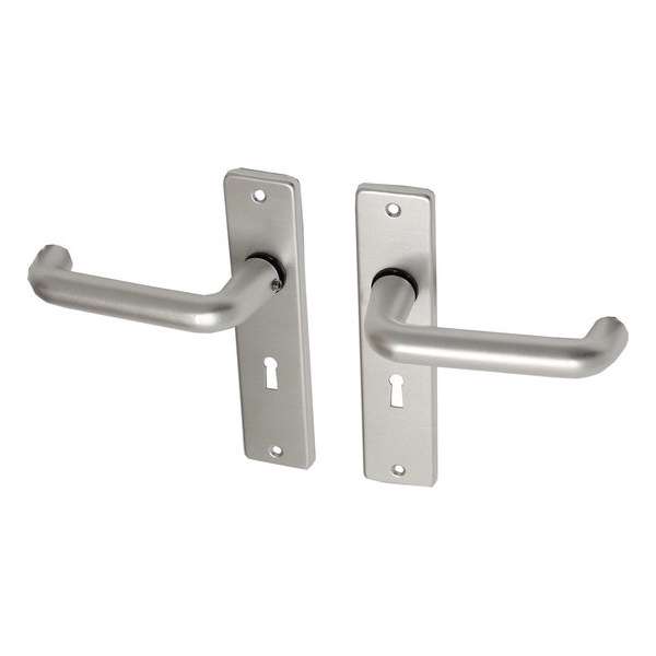 Wovar Deurkruk met schild SL56 aluminium coupemodel - Per set Wovar Deurkruk met schild SL56 aluminium coupemodel - Per set