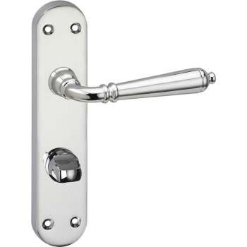Impresso Queens Deurklink – Deurbeslag – Ovaal – Deurschild met Toiletsluiting – Chroom