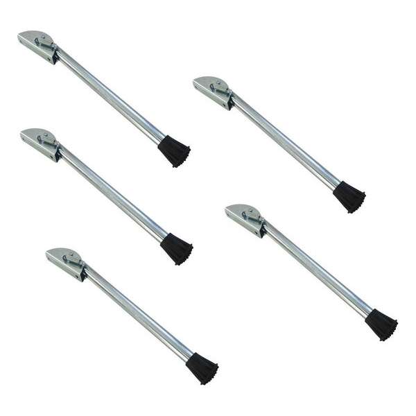 5x Deurstoppers / deurvastzetter met veer en rubberdop - 16 cm - deurvergrendeling / deurbuffers 5x Deurstoppers / deurvastzetter met veer en rubberdop - 16 cm - deurvergrendeling / deurbuffers