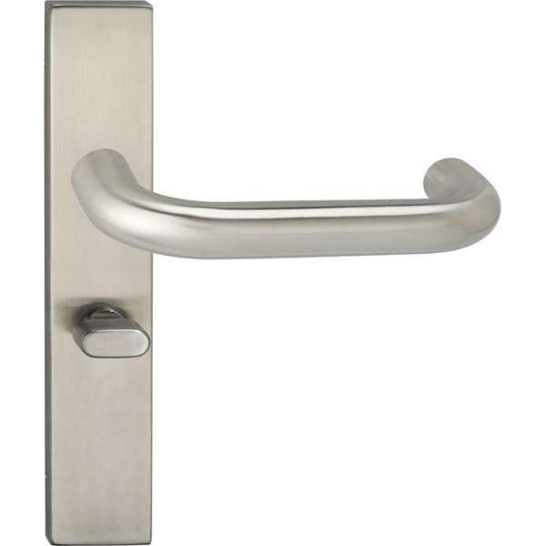 Impresso Wigan Deurklink – Deurbeslag – Vierkant – Deurschild met Toiletsluiting – Zilver Impresso Wigan Deurklink – Deurbeslag – Vierkant – Deurschild met Toiletsluiting – Zilver