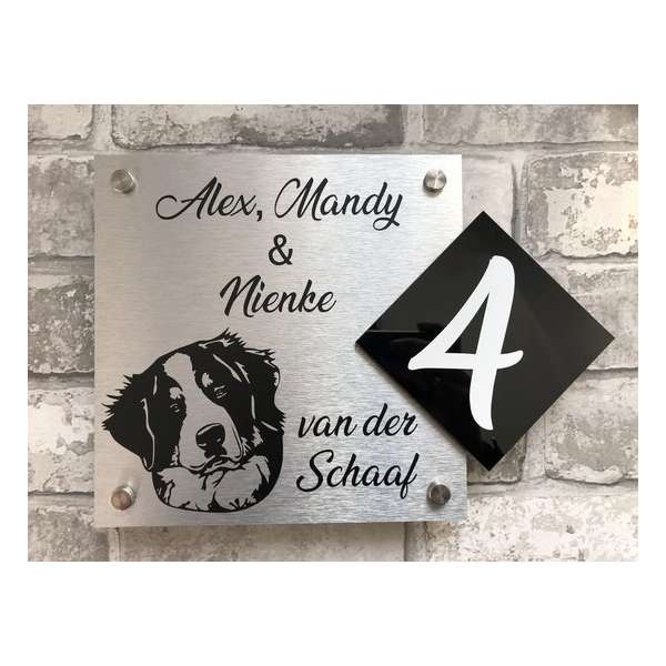 Naambordje met Benner Senner Hond Naambordje met Benner Senner Hond