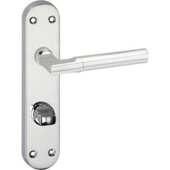 Impresso Galway Deurklink – Deurbeslag – Ovaal – Deurschild met Toiletsluiting – Chroom