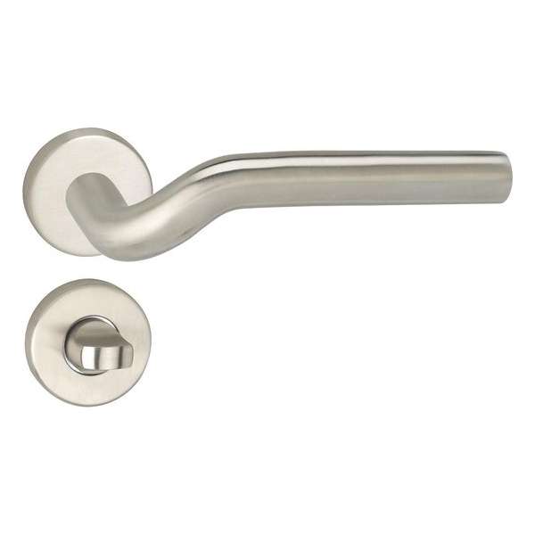 Impresso Newport Deurklink – Deurbeslag – Rond – Rozet met Toiletsluiting – Zilver Impresso Newport Deurklink – Deurbeslag – Rond – Rozet met Toiletsluiting – Zilver