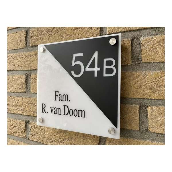 naambordje voordeur driehoek opaal naambordje voordeur driehoek opaal