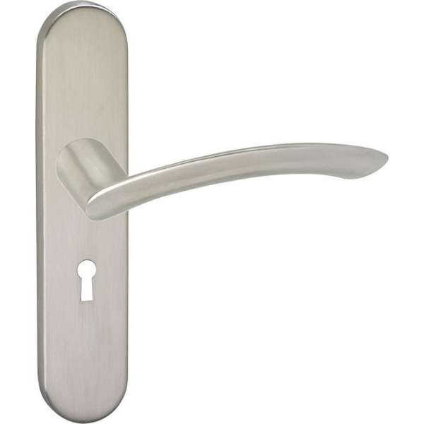 Impresso Watton Deurklink – Deurbeslag – Ovaal – Deurschild met Sleutelgat – Zilver Impresso Watton Deurklink – Deurbeslag – Ovaal – Deurschild met Sleutelgat – Zilver