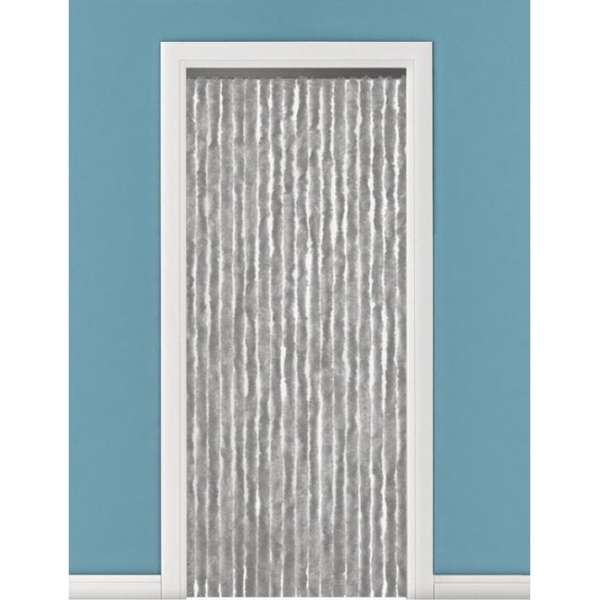 Vliegengordijn/deurgordijn pluche kattenstaarten grijs - 90 x 220 cm - Insectenwerende vliegengordijnen Vliegengordijn/deurgordijn pluche kattenstaarten grijs - 90 x 220 cm - Insectenwerende vliegengordijnen
