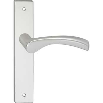 Impresso Oxford Deurklink – Deurbeslag – Vierkant – Deurschild met Schroef – Gebogen Deurkruk – Aluminium