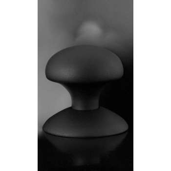 Paddenstoel knop S4 65mm veiligheidsschilden vast inclusief bout M10 zwart