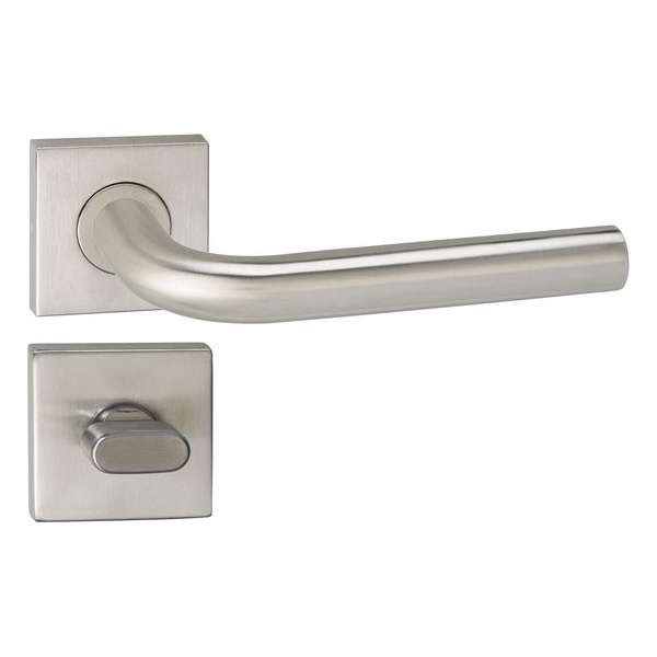 Impresso Dursley Deurklink – Deurbeslag – Vierkant – Rozet met Toiletsluiting – Zilver Impresso Dursley Deurklink – Deurbeslag – Vierkant – Rozet met Toiletsluiting – Zilver