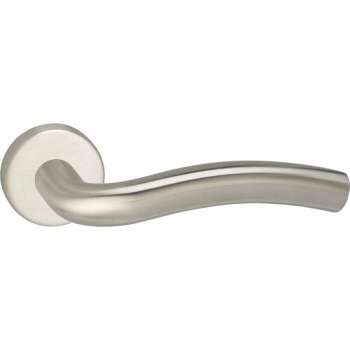 Impresso Conway Deurklink – Deurbeslag – Rond – Rozet – Zilver
