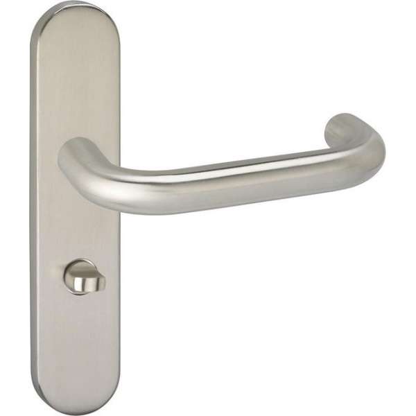 Impresso Wigan Deurklink – Deurbeslag – Ovaal – Deurschild met Toiletsluiting – Zilver Impresso Wigan Deurklink – Deurbeslag – Ovaal – Deurschild met Toiletsluiting – Zilver