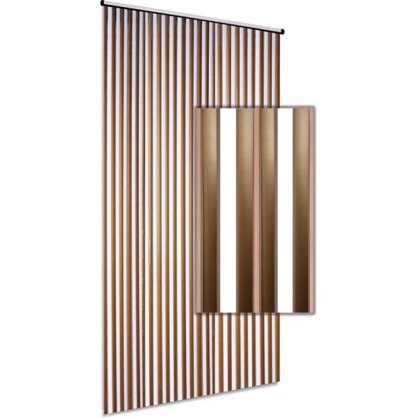 Vliegengordijn/deurgordijn Linten High Quality - goud/wit 90x220cm Vliegengordijn/deurgordijn Linten High Quality - goud/wit 90x220cm