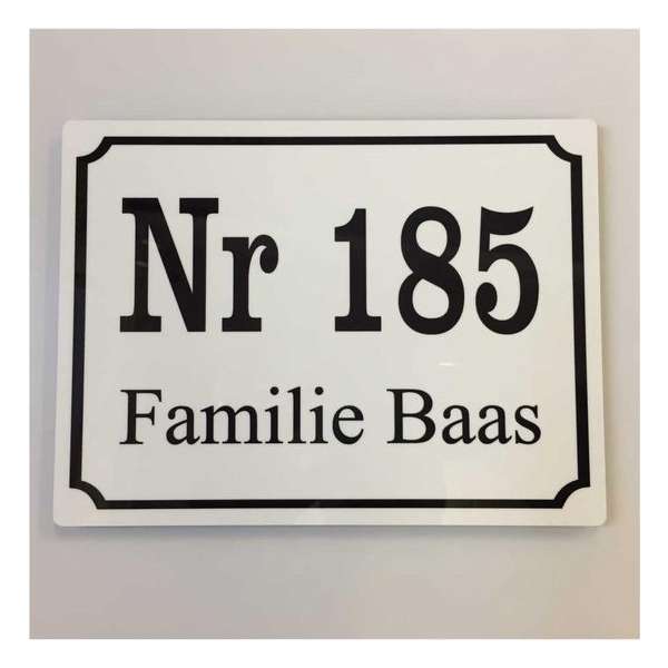 Aluminium naambord 20 x 15 cm Aluminium naambord 20 x 15 cm