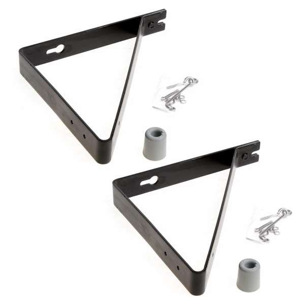 2x stuks stalen deur opvangbeugels van zwart epoxy staal met gesloten achterkant - deuropvangbeugel 33 x 28 x 25 cm 2x stuks stalen deur opvangbeugels van zwart epoxy staal met gesloten achterkant - deuropvangbeugel 33 x 28 x 25 cm