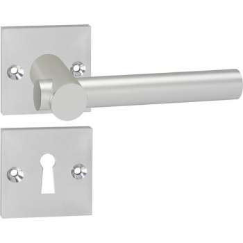 Impresso Dover Deurklink – Deurbeslag – Vierkant – Rozet met Schroeven en Sleutelgat – Aluminium
