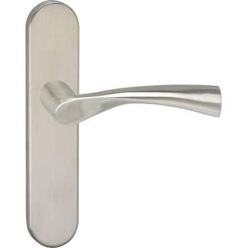 Impresso Wigston Deurklink – Deurbeslag – Ovaal – Deurschild – Zilver