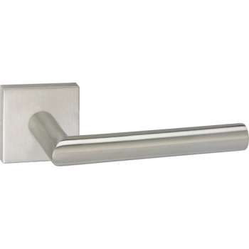 Impresso Harrow Deurklink – Deurbeslag – Vierkant – Rozet – Zilver