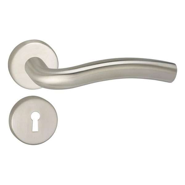Impresso Conway Deurklink – Deurbeslag – Rond – Rozet met Sleutelgat – Zilver Impresso Conway Deurklink – Deurbeslag – Rond – Rozet met Sleutelgat – Zilver