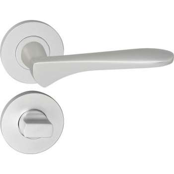 Impresso Watford Deurklink – Deurbeslag – Rond – Rozet met Toiletsluiting – Aluminium
