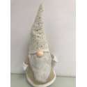 Deurstopper - kerstman in het wit - 80 cm hoog