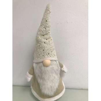 Deurstopper - kerstman in het wit - 80 cm hoog