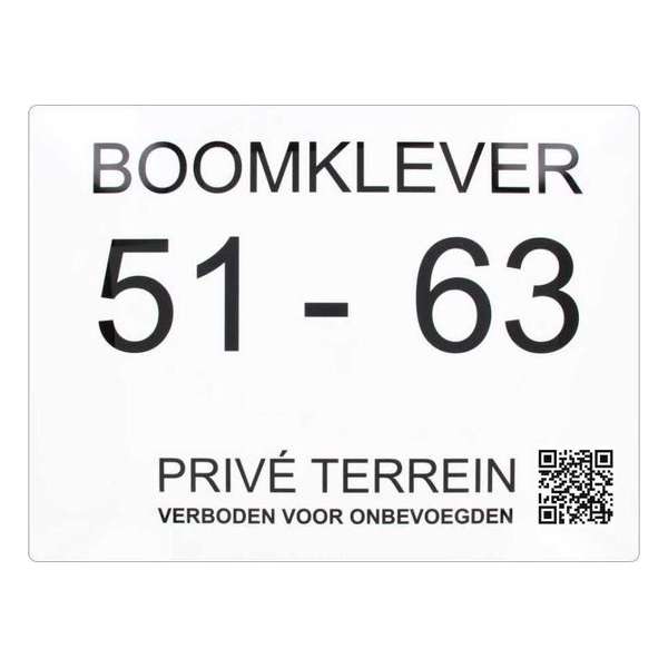 Bedrijfsnaambord aluminium 40 x 30 cm Bedrijfsnaambord aluminium 40 x 30 cm