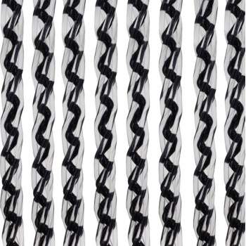 Portalux Vliegengordijn zwart/transparant - 90x210cm