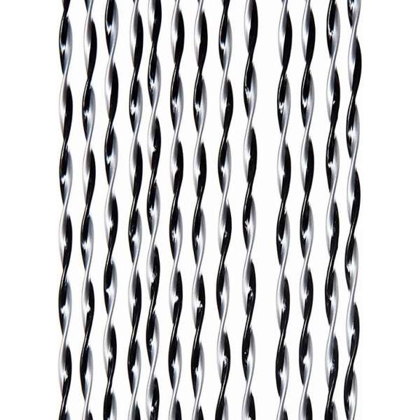 Vliegengordijn 90x220 cm zilver/zwart Vliegengordijn 90x220 cm zilver/zwart