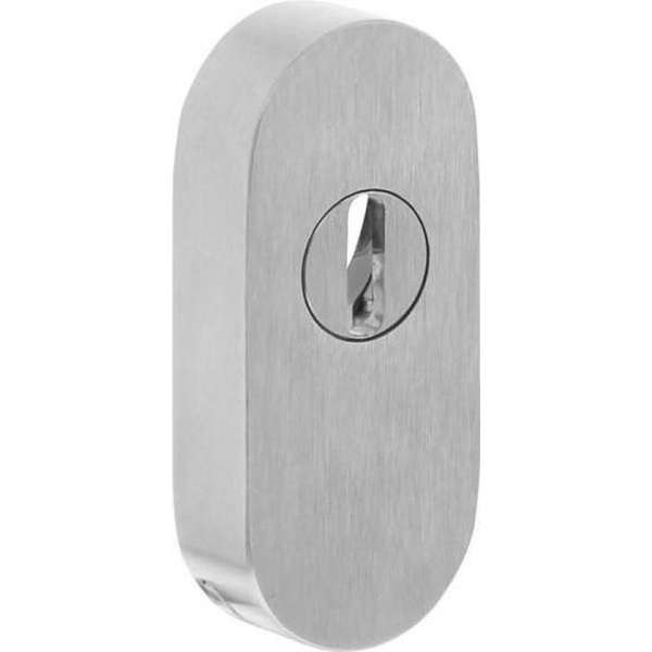 Intersteel Veiligheidsschuifrozet met kerntrekbeveiliging voor profieldeuren rvs geborsteld Intersteel Veiligheidsschuifrozet met kerntrekbeveiliging voor profieldeuren rvs geborsteld