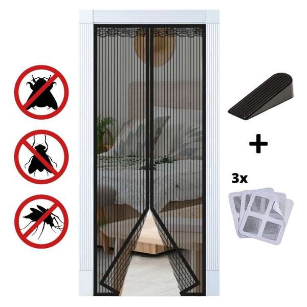 Luxergoods Vliegengordijn Magnetisch - 100 x 120 cm - Zwart Luxergoods Vliegengordijn Magnetisch - 100 x 120 cm - Zwart