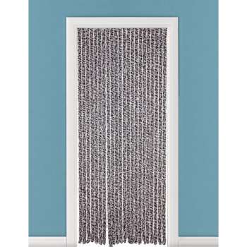 Vliegengordijn/deurgordijn kattenstaart grijs/wit - 90 x 220 cm - Insectenwerende vliegengordijnen