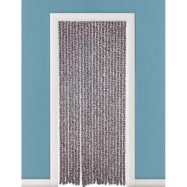 Vliegengordijn/deurgordijn kattenstaart grijs/wit - 90 x 220 cm - Insectenwerende vliegengordijnen Vliegengordijn/deurgordijn kattenstaart grijs/wit - 90 x 220 cm - Insectenwerende vliegengordijnen