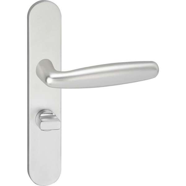 Impresso Cambridge Deurklink – Deurbeslag – Ovaal – Deurschild met Toiletsluiting – Zilver Impresso Cambridge Deurklink – Deurbeslag – Ovaal – Deurschild met Toiletsluiting – Zilver