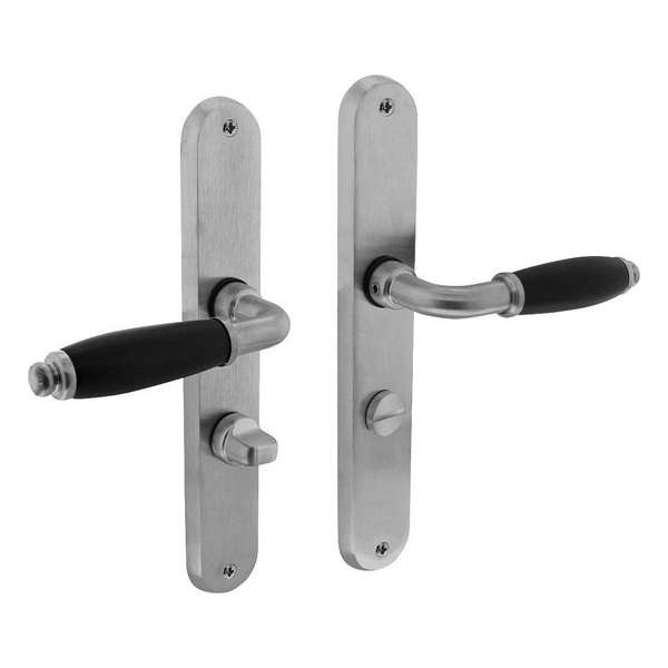 Intersteel Deurkruk Courgette met ovaal schild 235x40x8mm WC63/8mm mat chroom Intersteel Deurkruk Courgette met ovaal schild 235x40x8mm WC63/8mm mat chroom