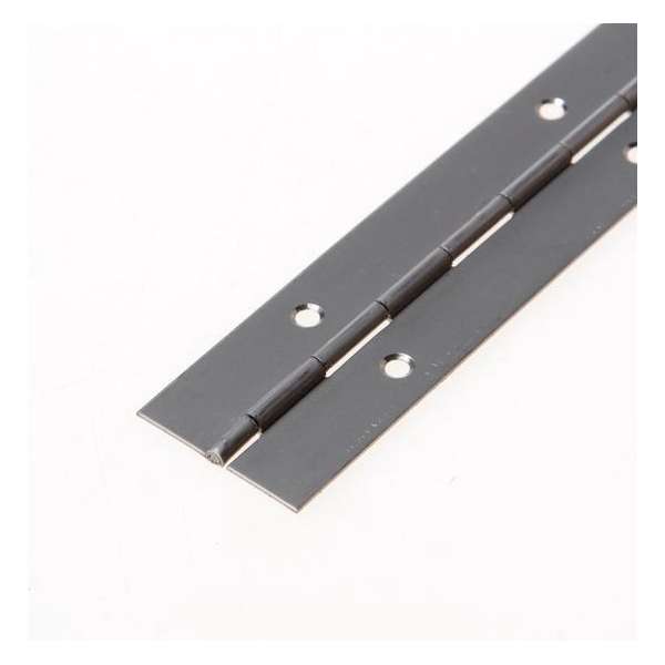 Pianoscharnier RVS - Lengte 1 meter - Breedte 30mm uitgeklapt Pianoscharnier RVS - Lengte 1 meter - Breedte 30mm uitgeklapt