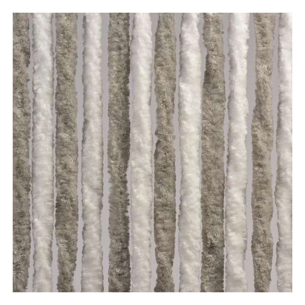 Luxe Kattenstaart Vliegengordijn - 125 x 230cm - Wit/Grijs Gestreept Luxe Kattenstaart Vliegengordijn - 125 x 230cm - Wit/Grijs Gestreept