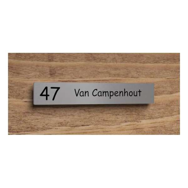 Geborsteld rvs 316 naambord "ALNPL10" Geborsteld rvs 316 naambord "ALNPL10"