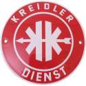 Emaille Plaat ø10cm Kreidler Dienst