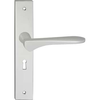 Impresso Watford Deurklink – Deurbeslag – Vierkant – Deurschild met Schroeven en Sleutelgat – Aluminium