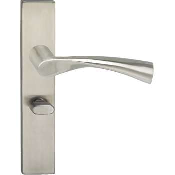 Impresso Wigston Deurklink – Deurbeslag – Vierkant – Deurschild met Toiletsluiting – Zilver