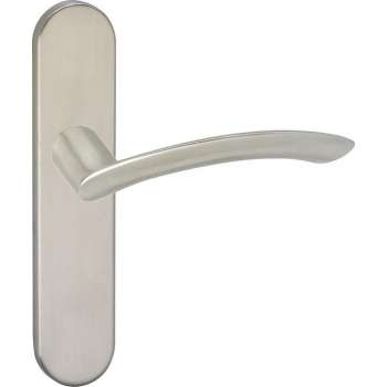 Impresso Watton Deurklink – Deurbeslag – Ovaal – Deurschild – Zilver