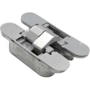 Onzichtbaar scharnier - 110x24mm - Mat chroom - Verstelbaar