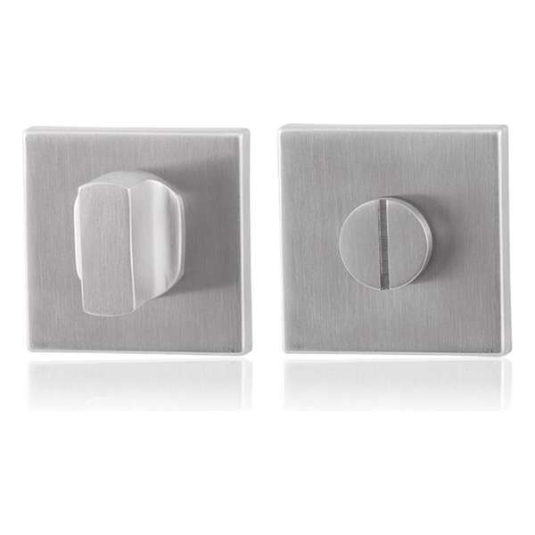 GPF Toiletgarnituur vierkant 50x50x8mm stift 8mm grote knop GPF Toiletgarnituur vierkant 50x50x8mm stift 8mm grote knop