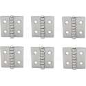 Scharnier - Rvs - 40x40mm - Vaste pen - Rechte hoek - 6 stuks