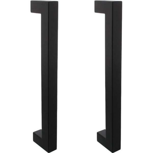 Intersteel Deurgrepen Vierkant per paar 325x60x25 mm mat zwart Intersteel Deurgrepen Vierkant per paar 325x60x25 mm mat zwart