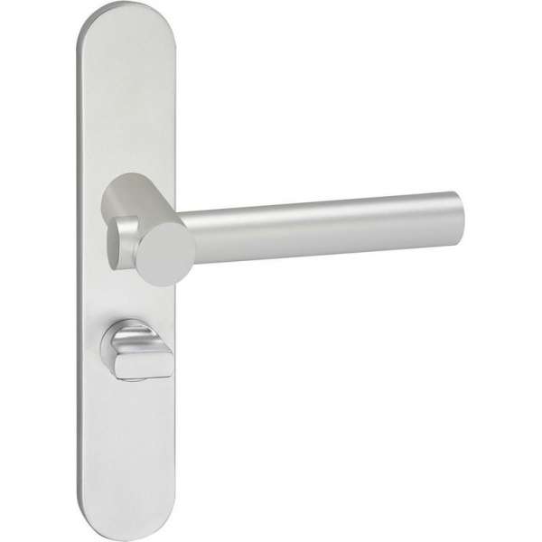 Impresso Dover Deurklink – Deurbeslag – Ovaal – Deurschild met Toiletsluiting – Aluminium Impresso Dover Deurklink – Deurbeslag – Ovaal – Deurschild met Toiletsluiting – Aluminium